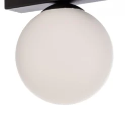 Downlight Baster 4, acero, 4 luces, 3 focos, esfera