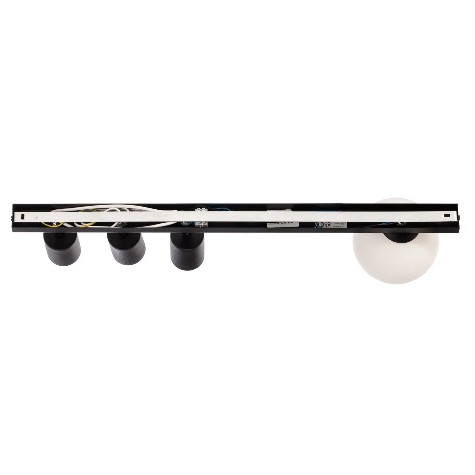 Downlight Baster 4, acero, 4 luces, 3 focos, esfera