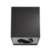 Downlight Bengala angular, negro, aluminio, GU10, orientable