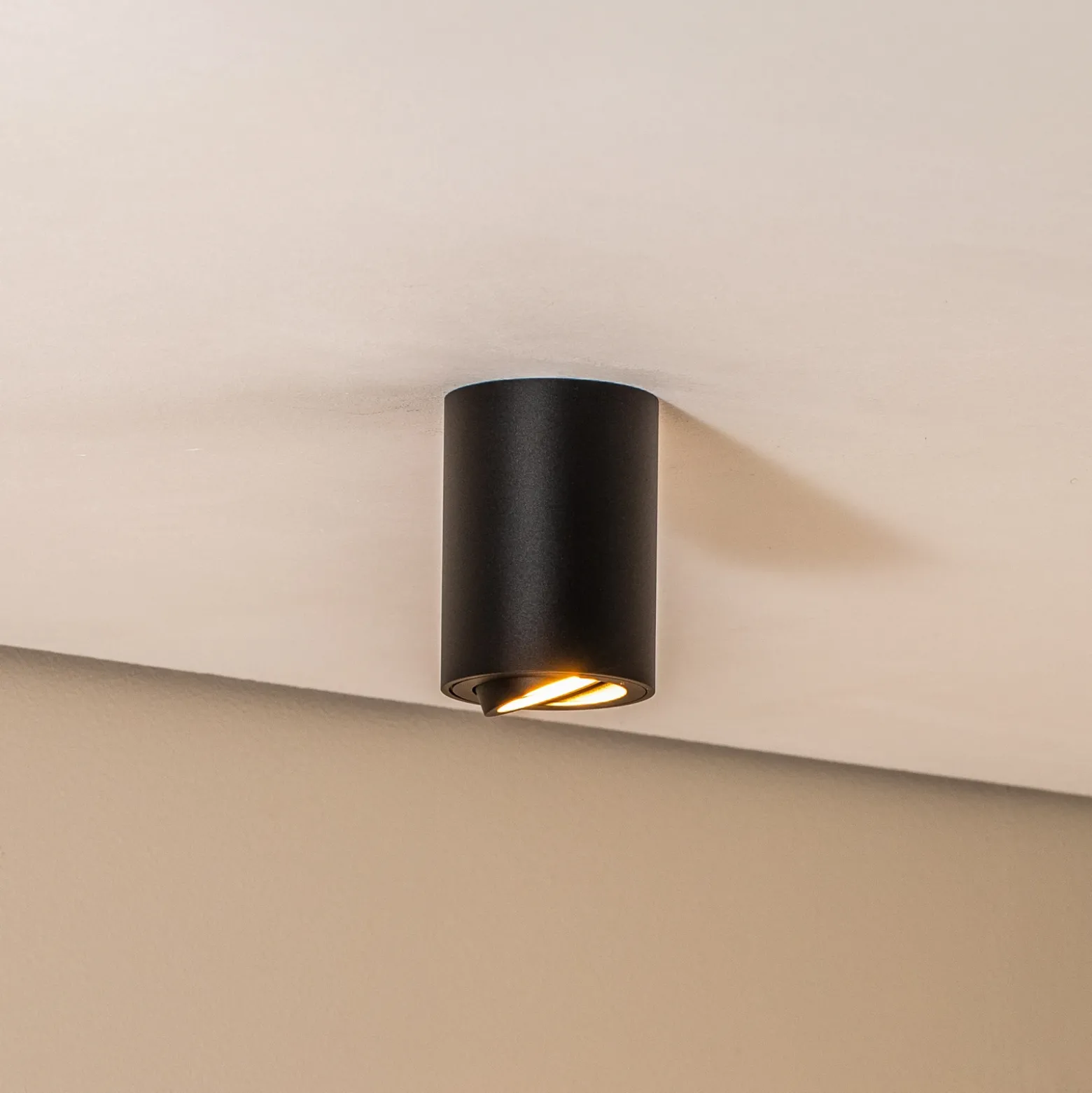 Downlight Bima, redondo negro