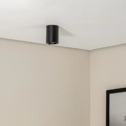 Downlight Bima, redondo negro