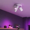 Downlight Calex Smart, blanco, Ø 21 cm, 3 luces, GU10-LED RGBW