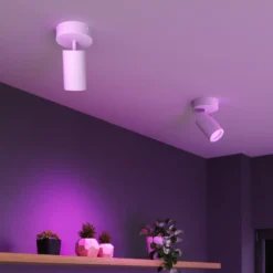 Downlight Calex Smart, blanco, Ø 10 cm, 1 luz, GU10-LED RGBW
