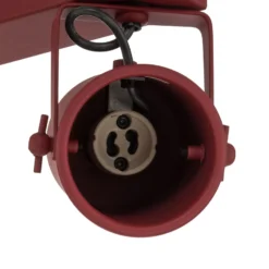 Downlight Canico, 3 luces, rojo