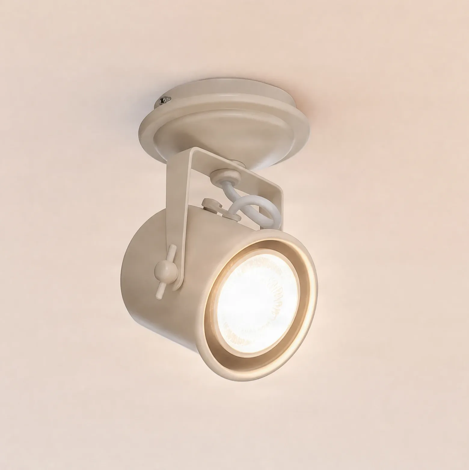Downlight Canico, 1 luz, color crema