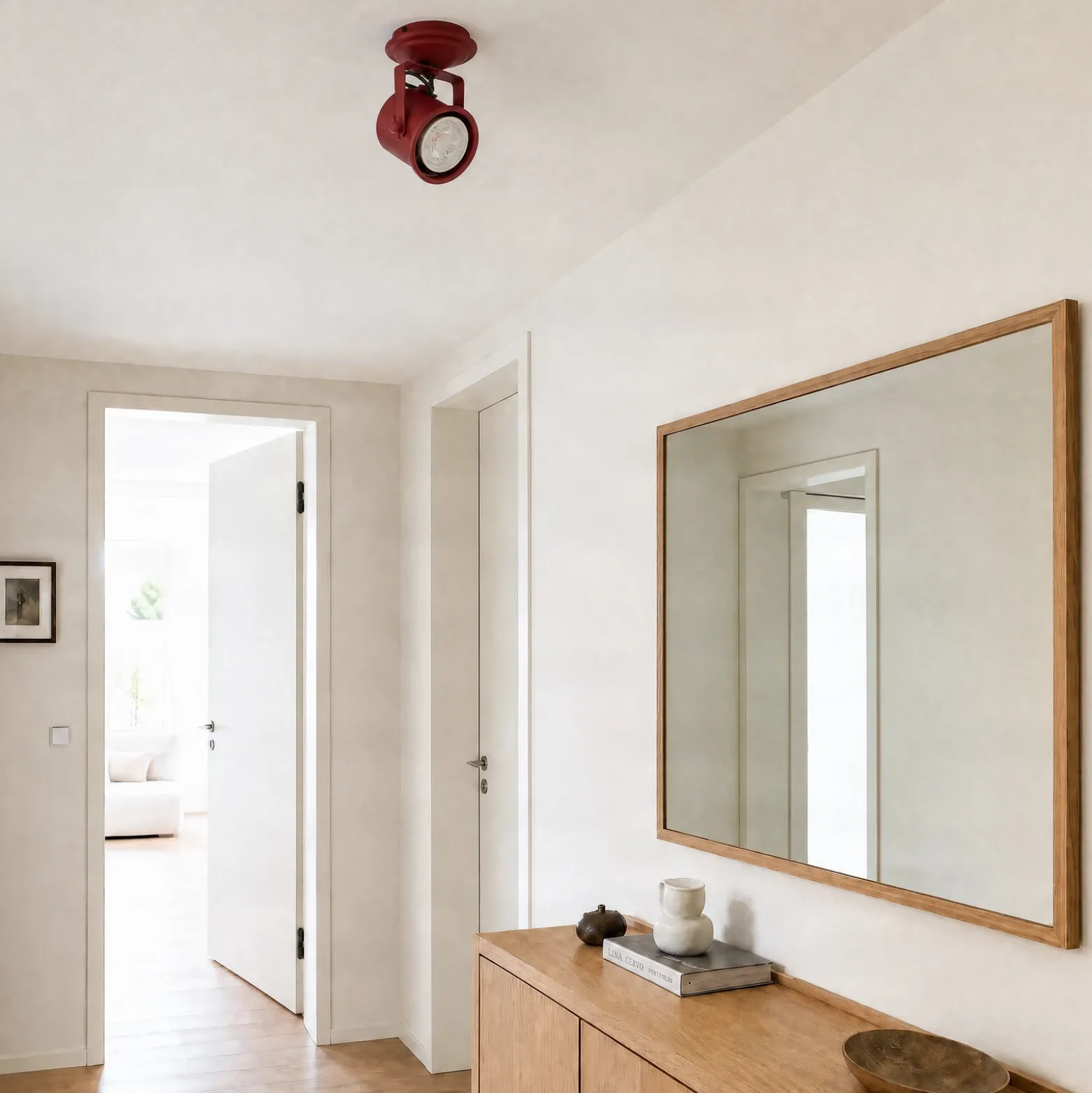 Downlight Canico, 1 luz, rojo