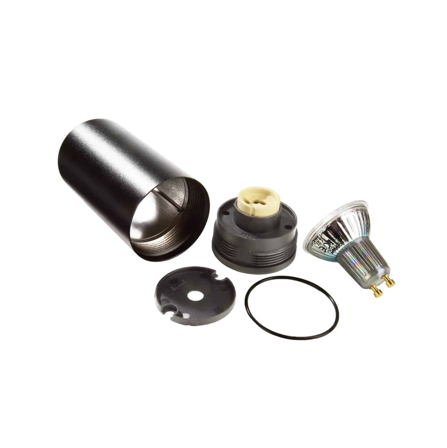 Downlight CAN, negro, IP20, Ø 6 cm, metal, GU10