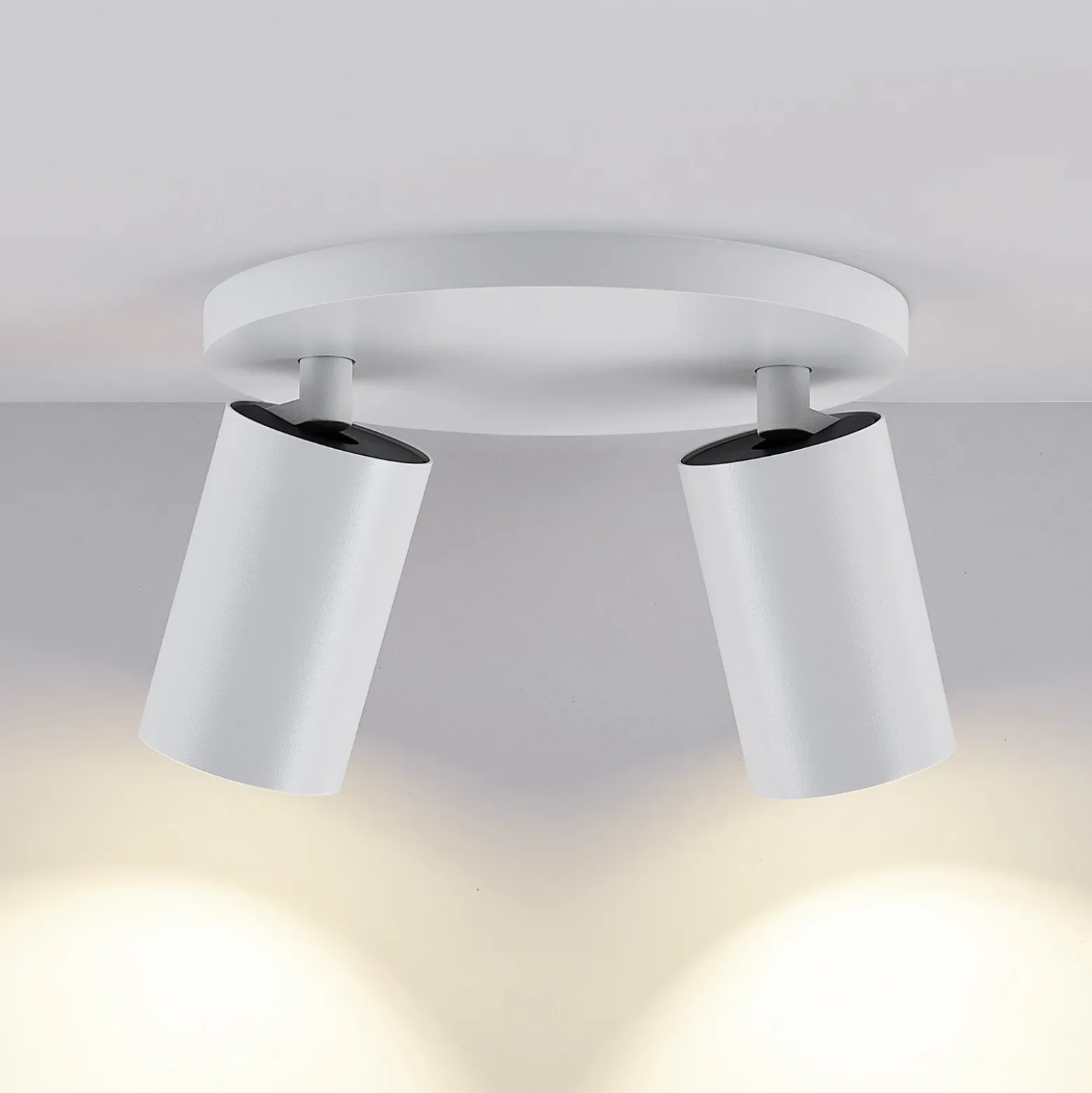 Downlight CAN TILT, blanco, Ø 20 cm, 2 luces, metal, GU10