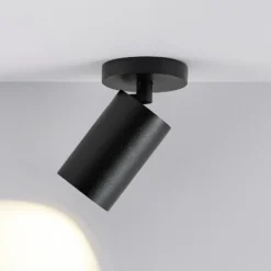 Downlight CAN TILT, negro, Ø 8 cm, 1 luz, metal GU10