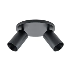 Downlight CAN TILT, negro, Ø 20 cm, 2 luces metal GU10