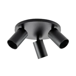 Downlight CAN TILT, negro, Ø 25 cm, 3 luces metal GU10