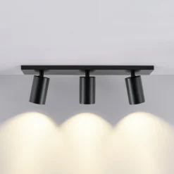 Downlight CAN TILT, negro, 48 x 9 cm, 3 luces, metal GU10