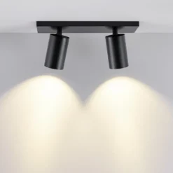 Downlight CAN TILT, negro, 31 x 9 cm, 2 luces, metal GU10