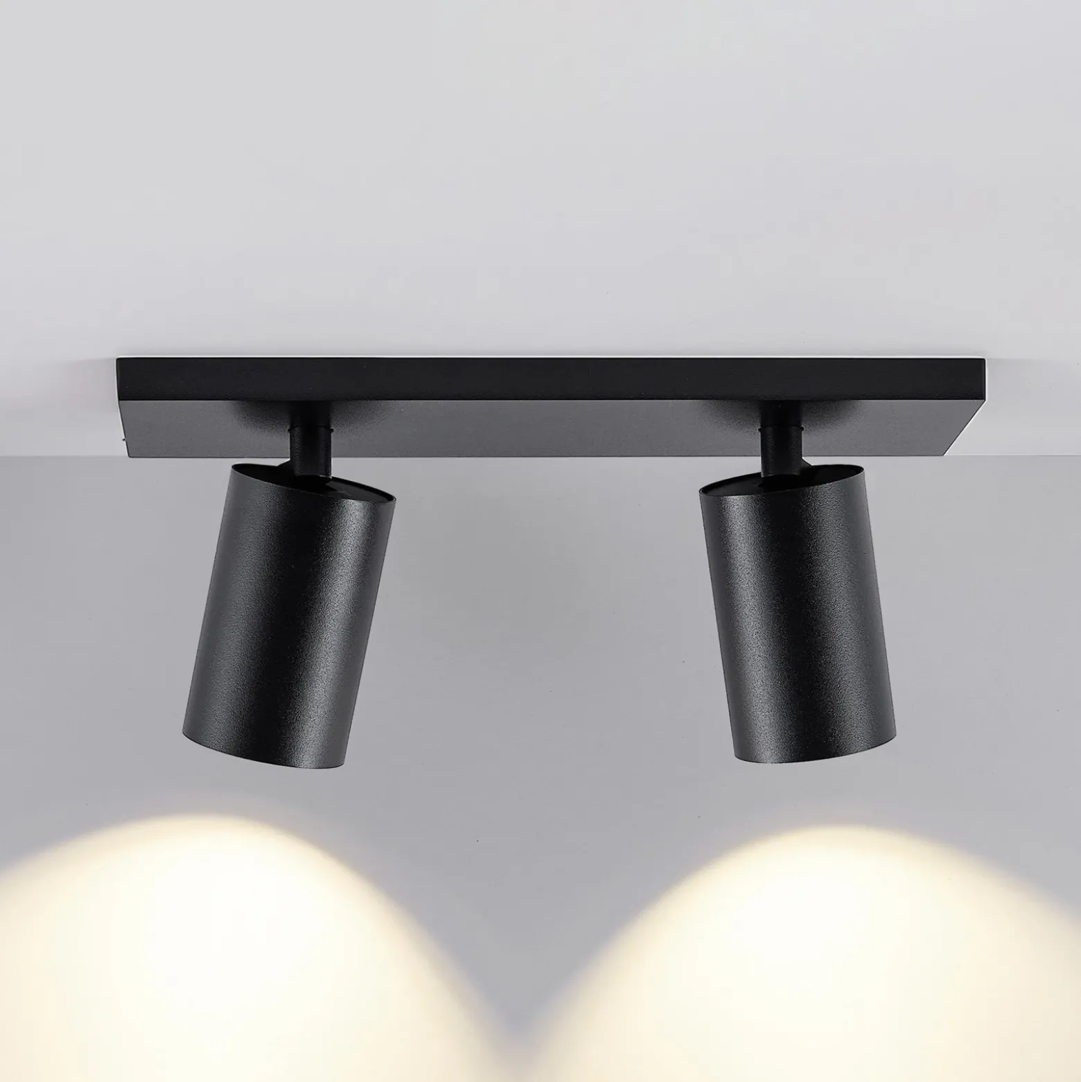 Downlight CAN TILT, negro, 31 x 9 cm, 2 luces, metal GU10