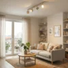 Downlight Chloe, color crema, 4 luces, orientable, GU10