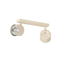 Downlight Chloe, color crema, 2 luces, orientable, GU10