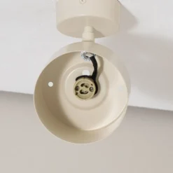 Downlight Chloe color crema, metal, 16 cm, orientable, GU10