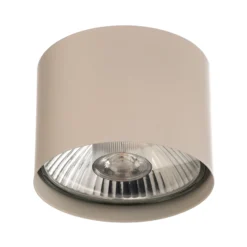 Downlight Chloe color crema, metal, 9 cm de altura, orientable, GU10