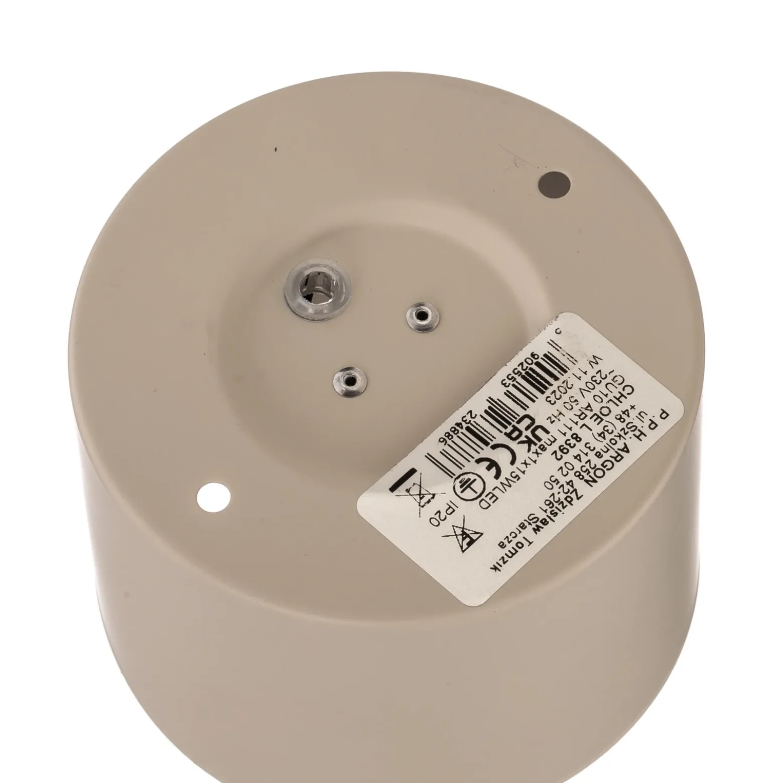 Downlight Chloe color crema, metal, 9 cm de altura, orientable, GU10