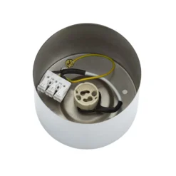 Downlight Chloe fijo, acero cromado