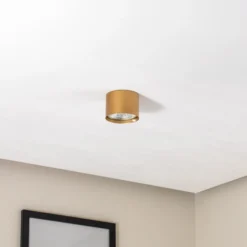 Downlight Chloe fijo, dorado