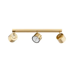 Downlight Chloe orientable, 3 luces, acero color latón