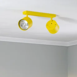 Downlight Chloe orientable 2 luces, amarillo