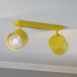 Downlight Chloe orientable 2 luces, amarillo