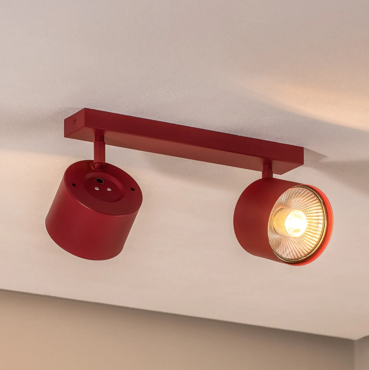 Downlight Chloe orientable 2 luces, rojo