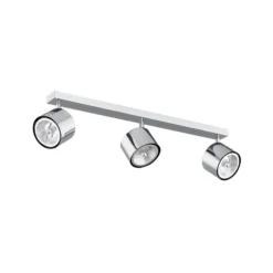 Downlight Chloe, orientable, 3 luces, acero cromado