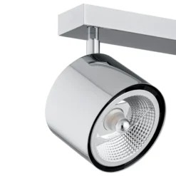 Downlight Chloe, orientable, 3 luces, acero cromado