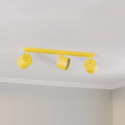 Downlight Chloe orientable 3 luces, amarillo