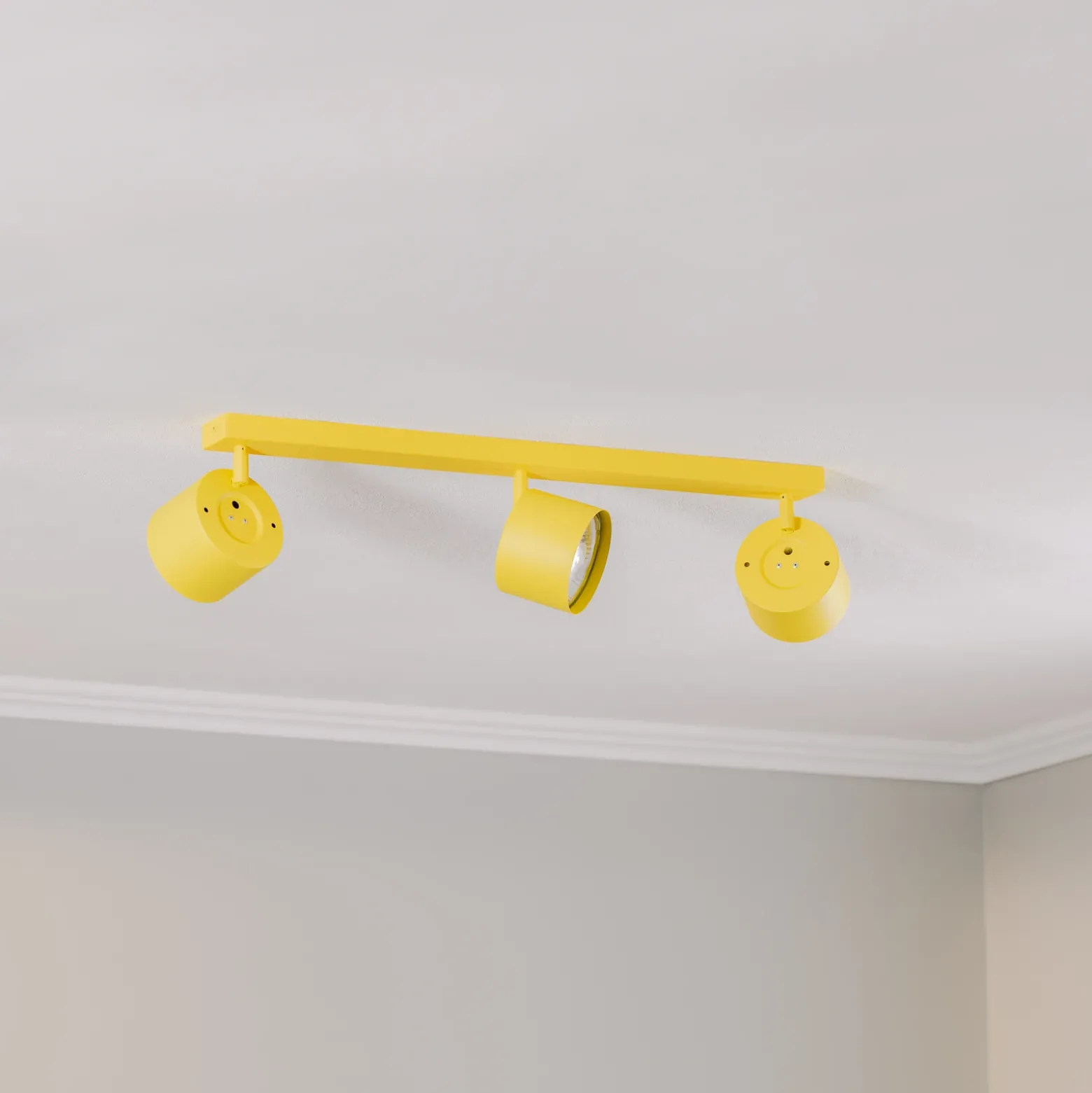 Downlight Chloe orientable 3 luces, amarillo