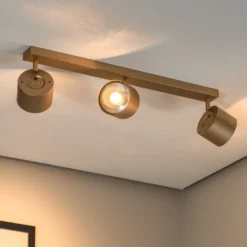 Downlight Chloe orientable 3 luces, dorado