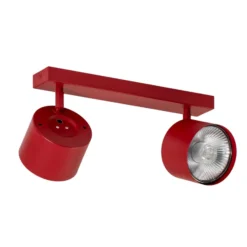 Downlight Chloe orientable 2 luces, rojo
