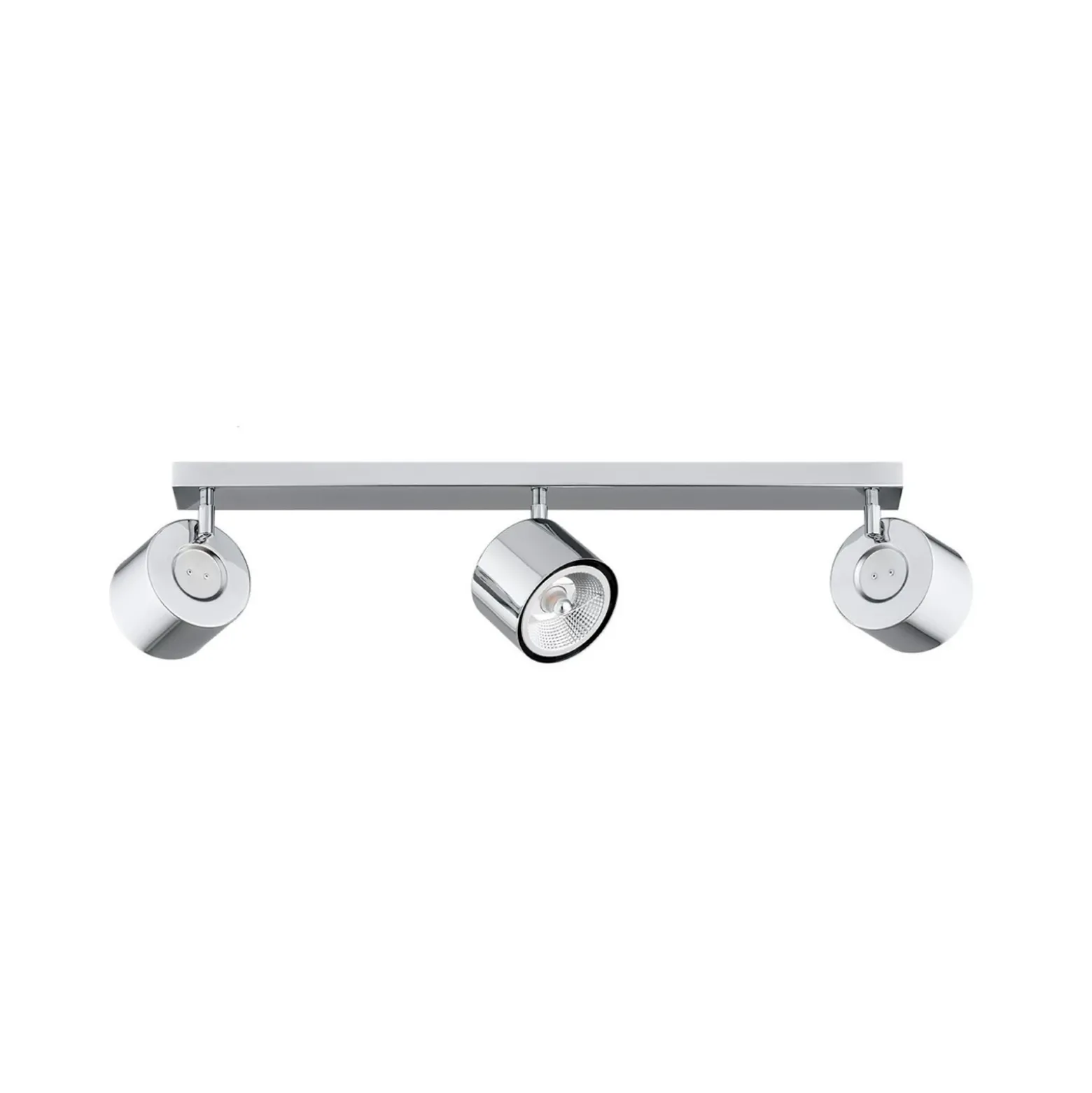Downlight Chloe, orientable, 3 luces, acero cromado