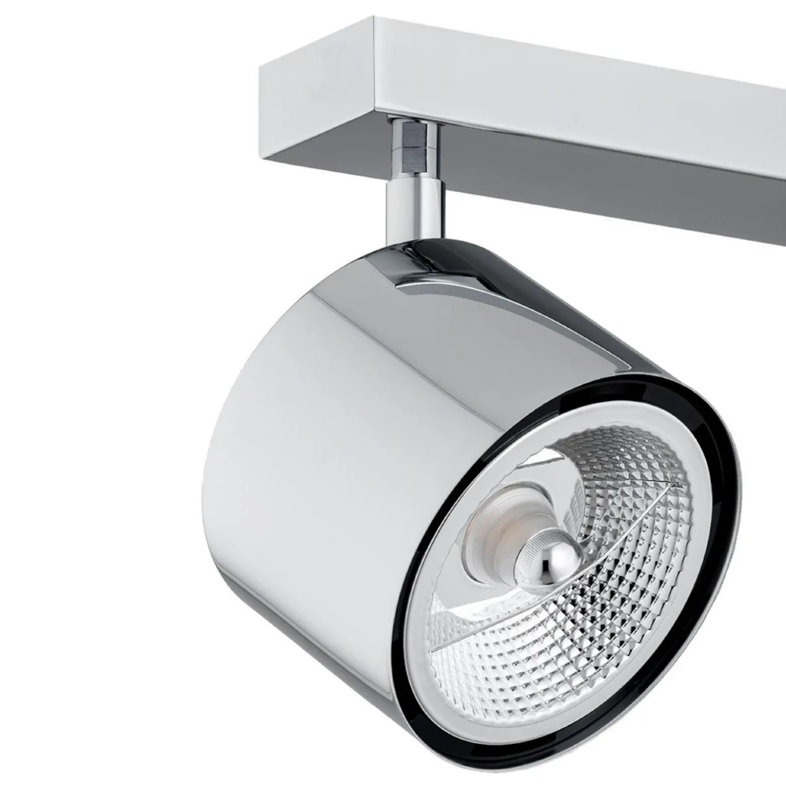 Downlight Chloe, orientable, 3 luces, acero cromado