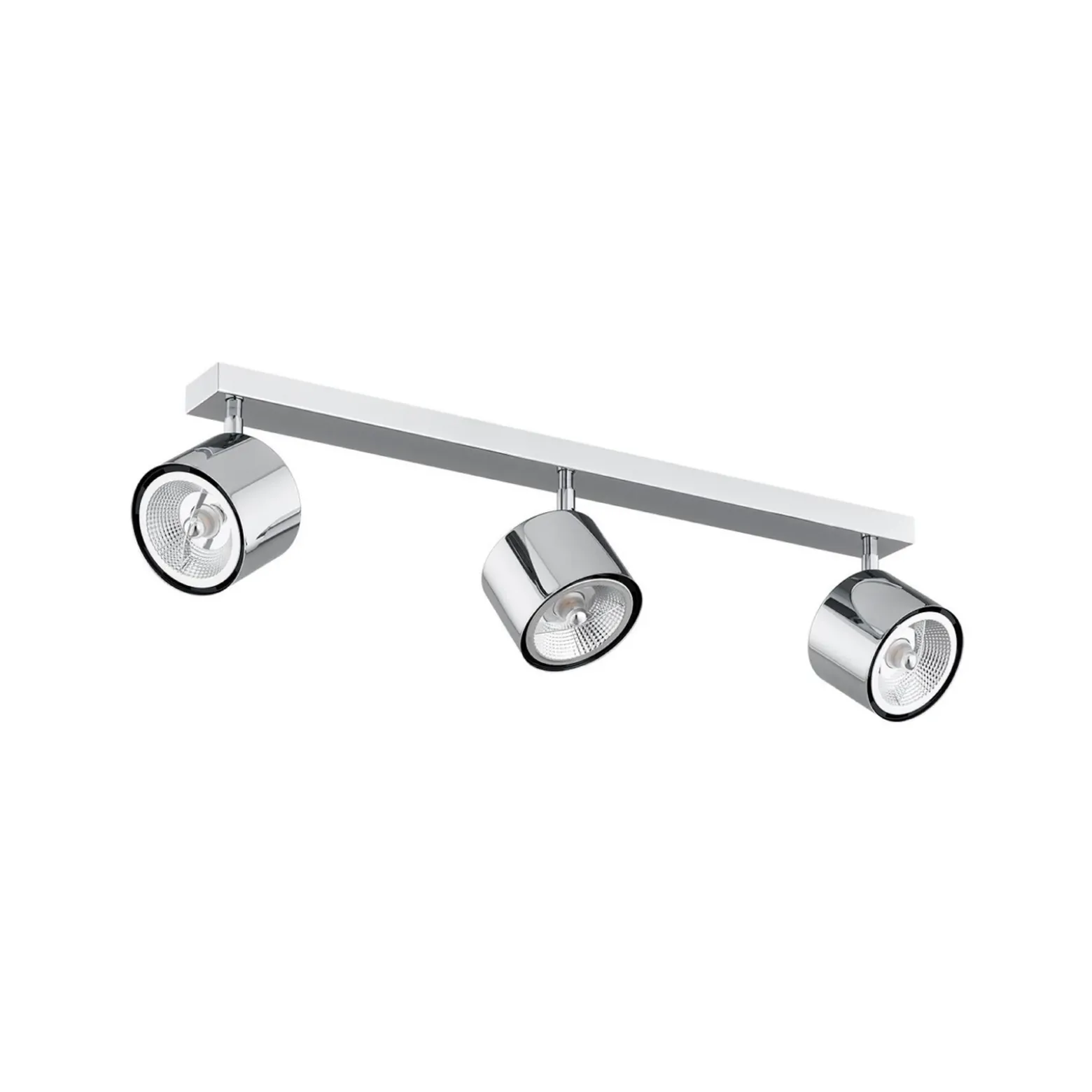 Downlight Chloe, orientable, 3 luces, acero cromado