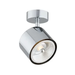 Downlight Chloe, orientable, 1 luz, acero cromado