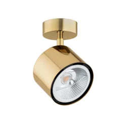 Downlight Chloe, orientable, 1 luz, acero color latón