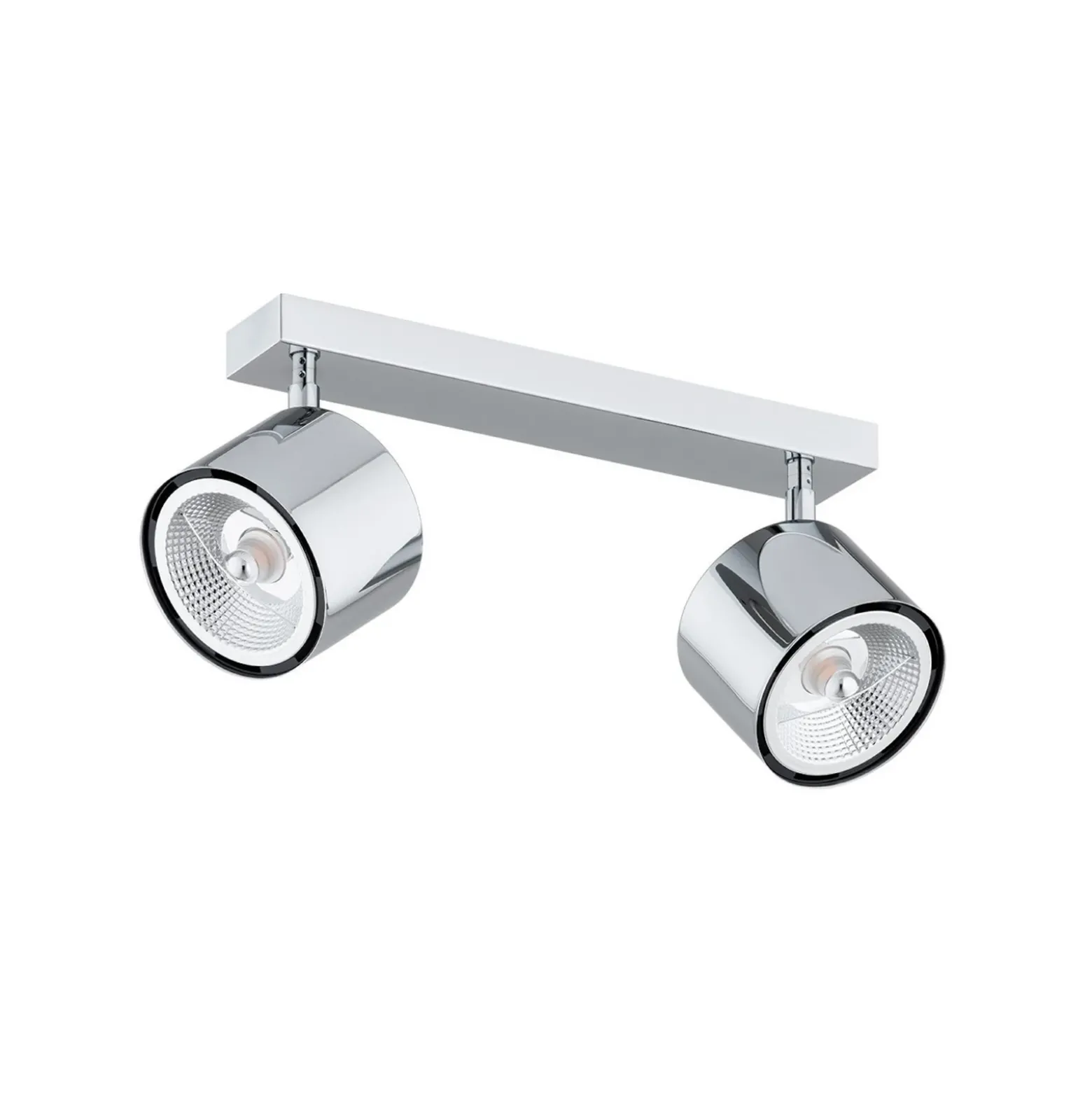 Downlight Chloe, orientable, 2 luces, acero cromado