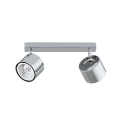 Downlight Chloe, orientable, 2 luces, acero cromado