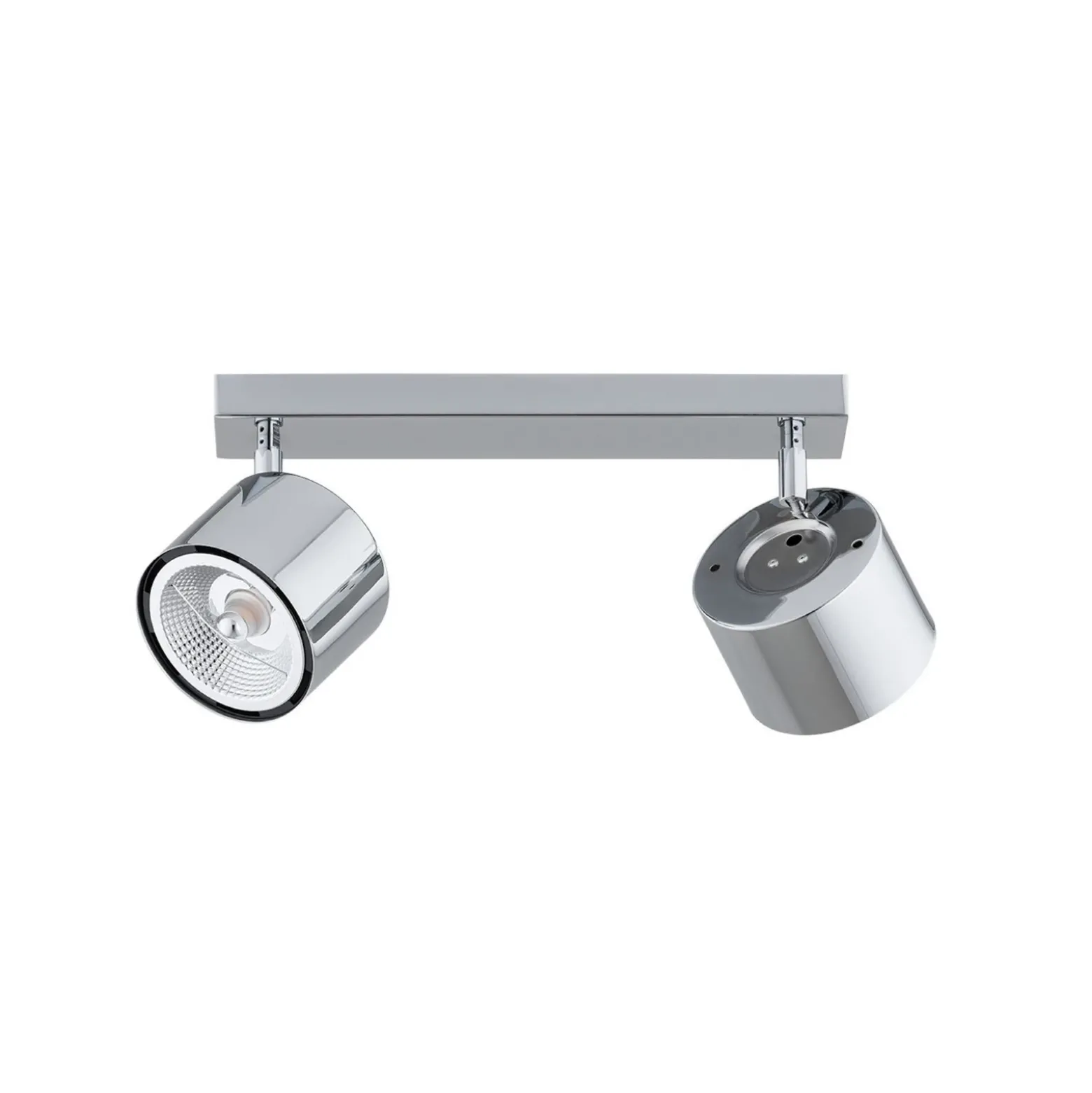 Downlight Chloe, orientable, 2 luces, acero cromado