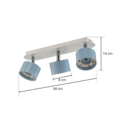 Downlight Cloudy 3 luces azul