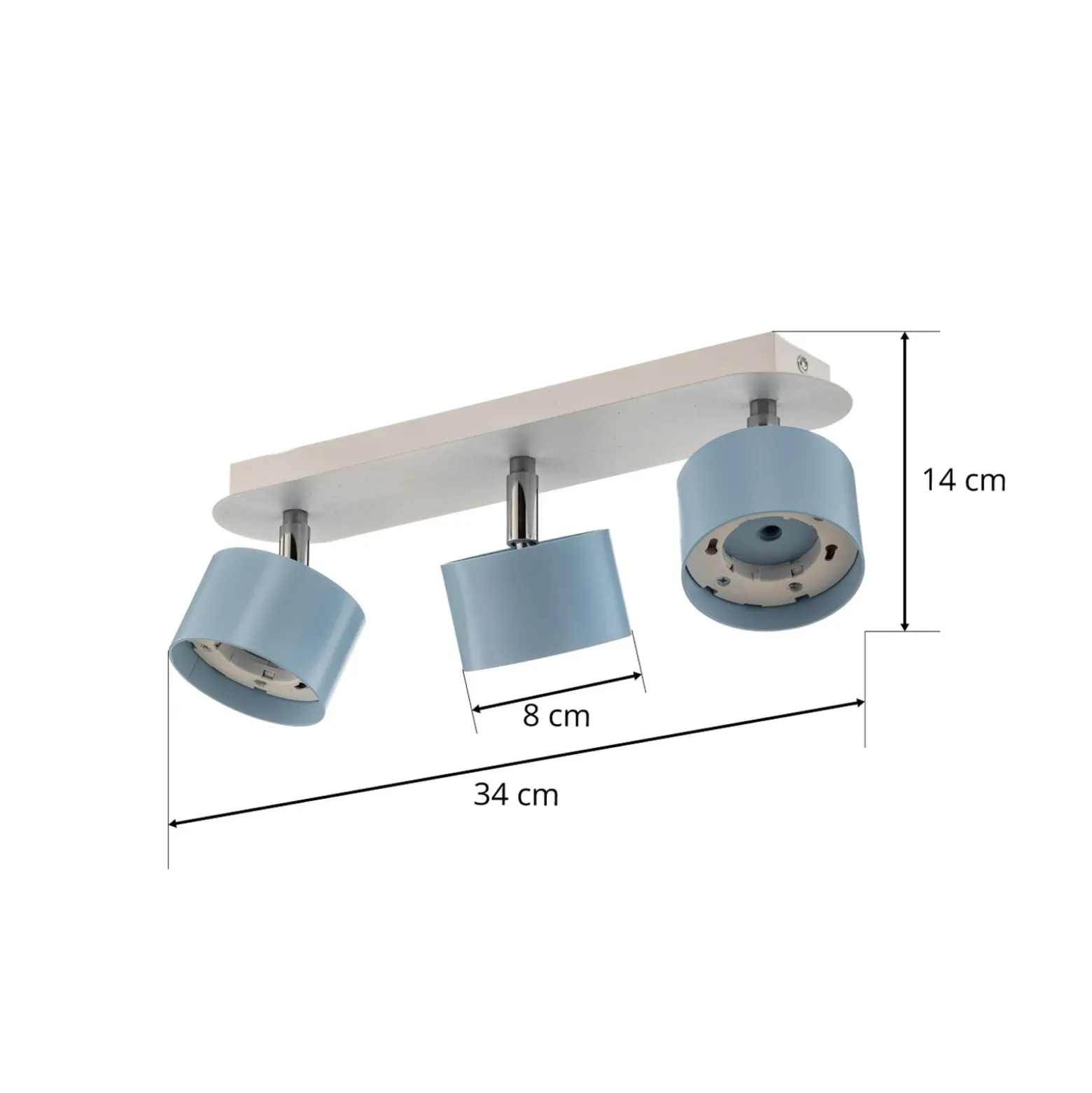 Downlight Cloudy 3 luces azul