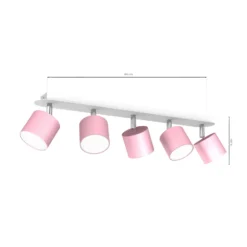 Downlight Cloudy 5 luces rosa