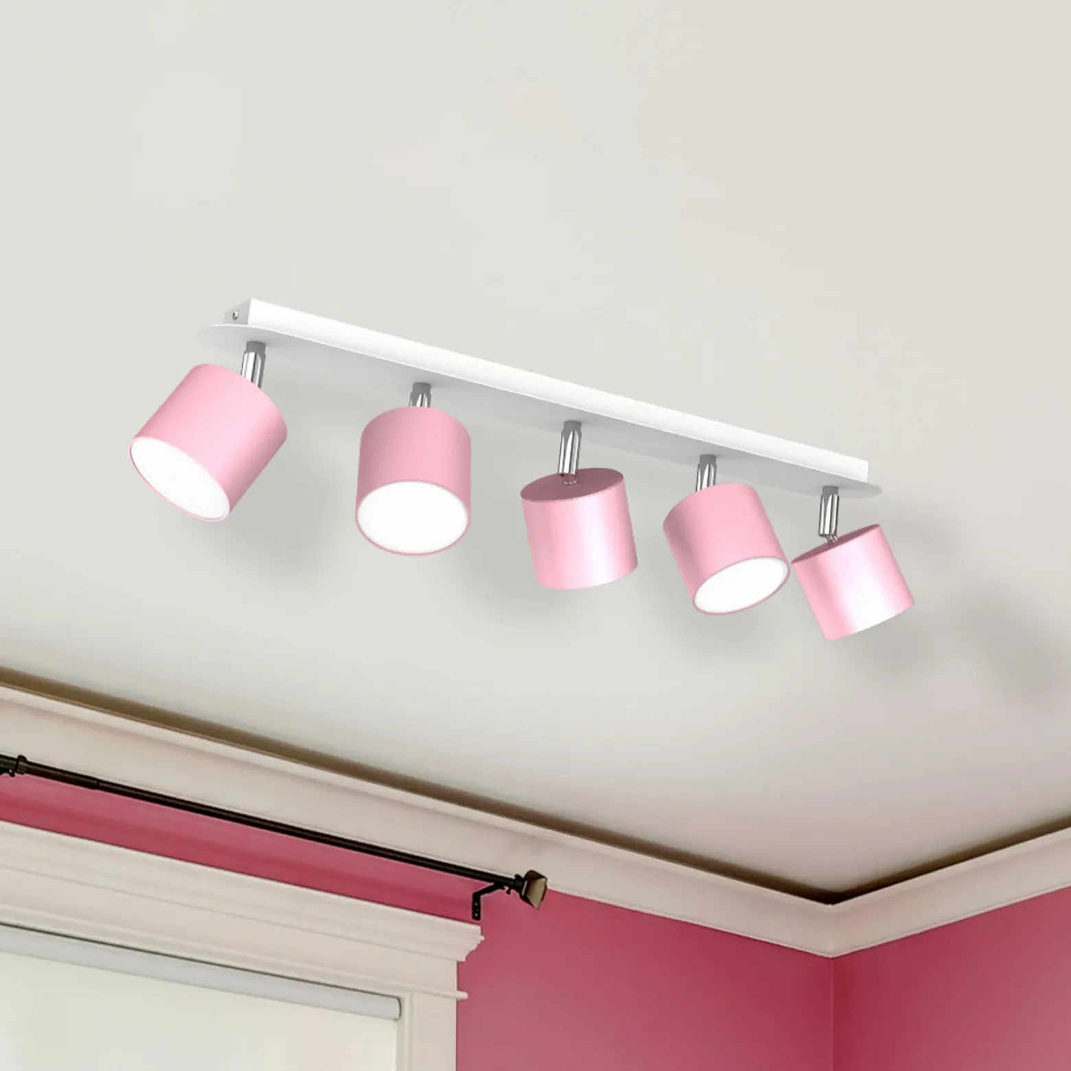 Downlight Cloudy 5 luces rosa