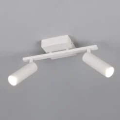 Downlight Dara, longitud 28 cm, gris, metal, 2 luces.
