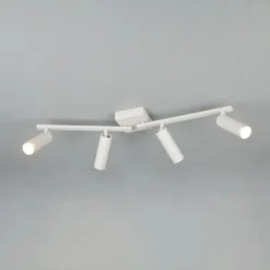 Downlight Dara, longitud 66 cm, gris, metal, 4 luces.