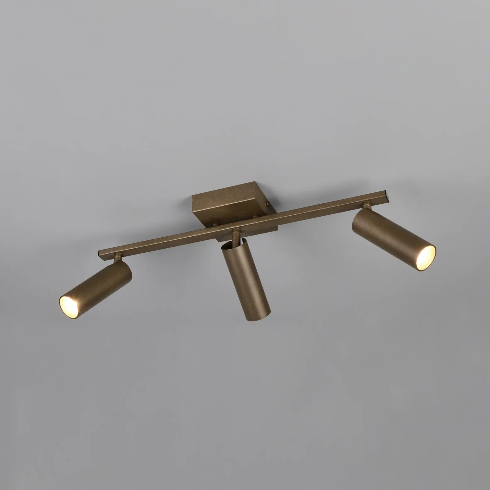 Downlight Dara, longitud 46 cm, metal color platino, 3 luces.